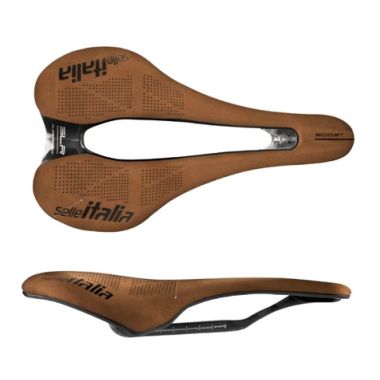 Siodło SELLE ITALIA SLR BOOST KIT CARBONIO, Superflow S (id match S3), Carbon Rail+10mm, Nubuk Line Limited Edition 