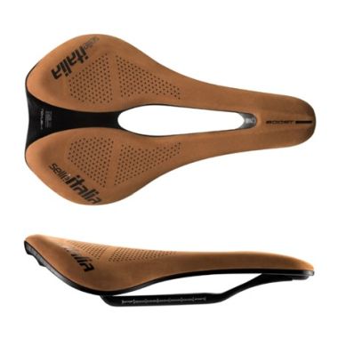 Siodło SELLE ITALIA NOVUS BOOST EVO KIT CARBONIO, Superflow L (id match L3), Carbon Rail+10mm, Nubuk Line Limited Edition 